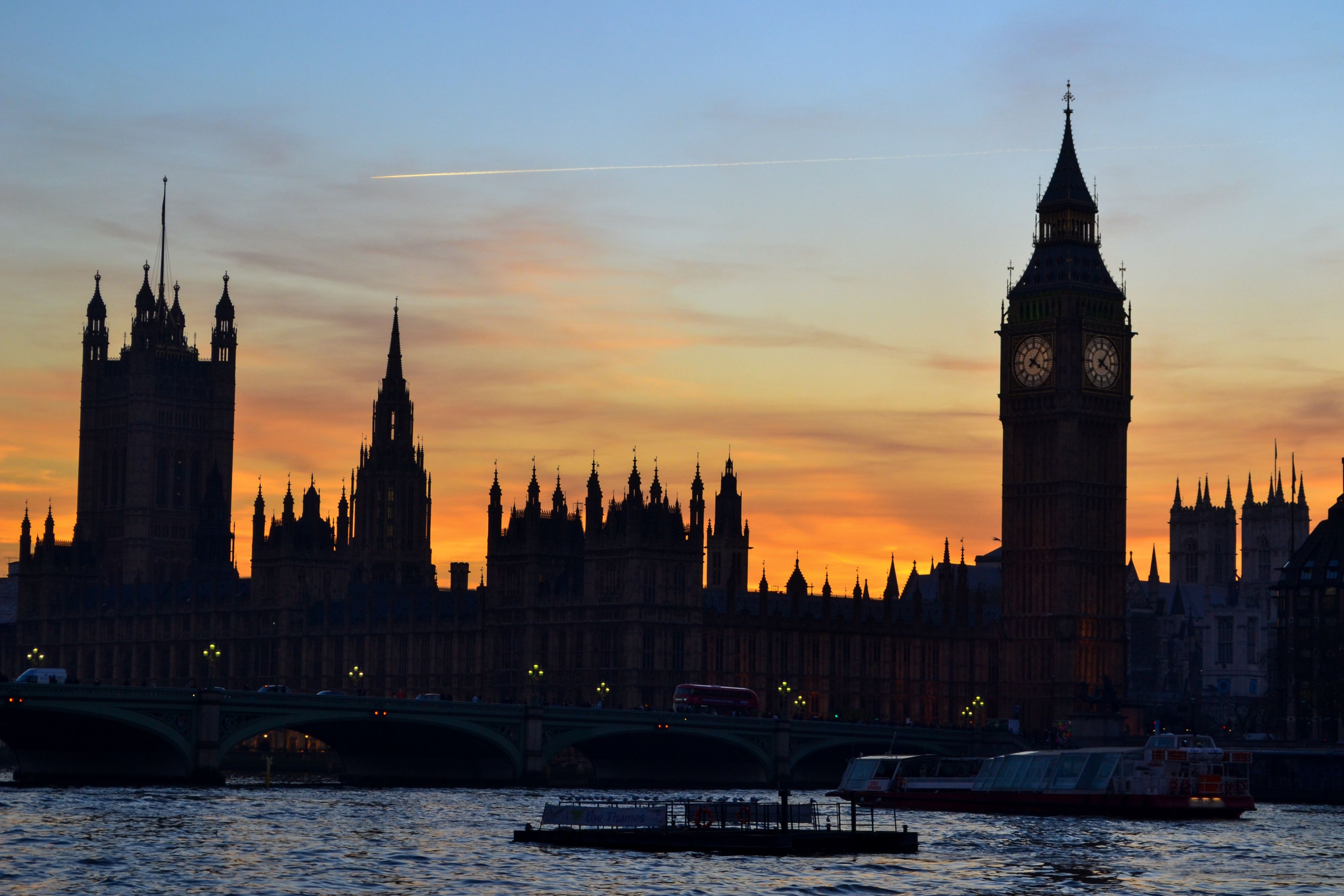 silhouette photography London, Big Ben