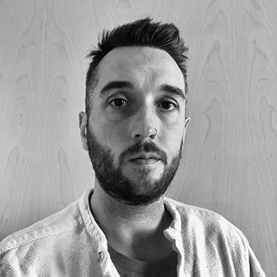 Joseph Cook headshot black and white