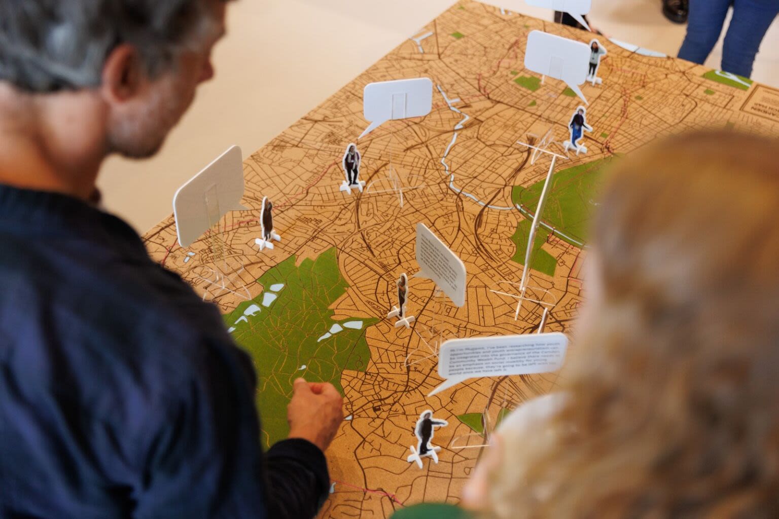 Citizen Science Map of Camden, featuring quotes by citizen scientists, featuring in the ‘Citizen Science Now!’ exhibition at UCL East