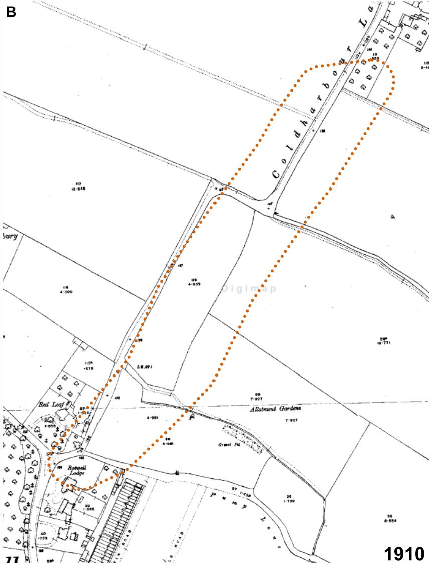 Coldharbour Lane, Hayes, Greater London in 1910.