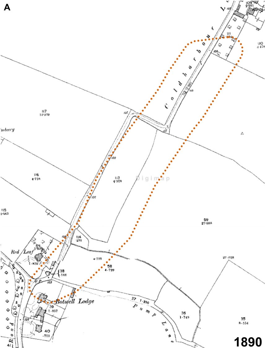 Coldharbour Lane, Hayes, Greater London in 1890.